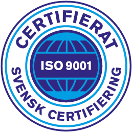 Certifierat Svensk Certifiering ISO 9001